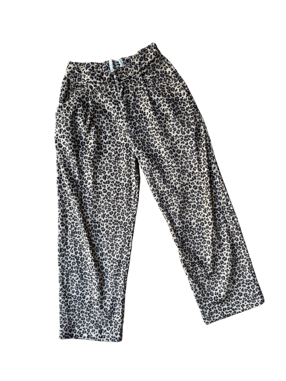 FUZZYKON  Leopard Print Wide Leg Pants
